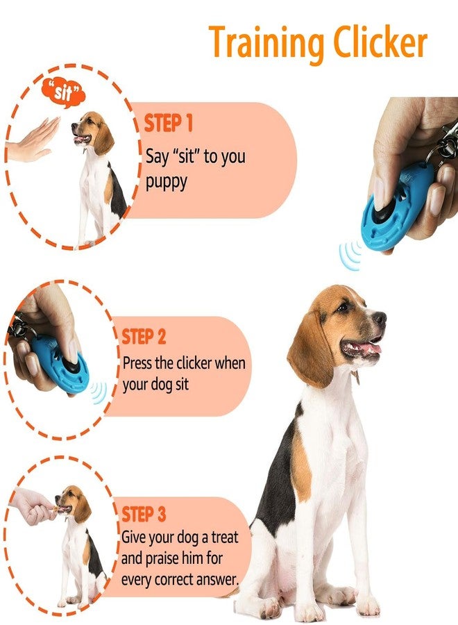 LASVIAL Training Kit - 1 Target Stick, 1 Training Clicker, 1 Whistle - Dog Training Equipment Tools, Cat Toilet Trainer Kit, Agility Training Lure Course For Dogs, Kitten Puppy Behavior Aids Trick (B Type) - Image 3